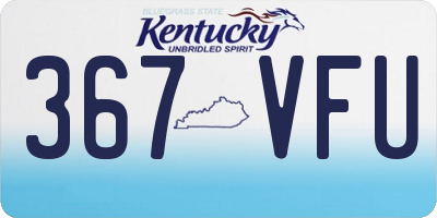 KY license plate 367VFU