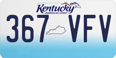 KY license plate 367VFV