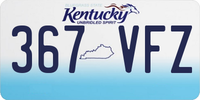KY license plate 367VFZ