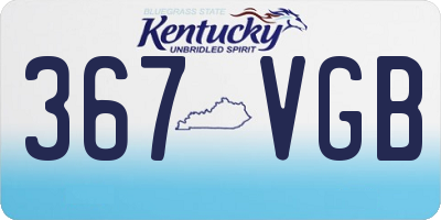 KY license plate 367VGB