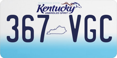 KY license plate 367VGC