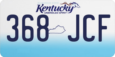 KY license plate 368JCF