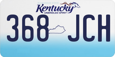 KY license plate 368JCH