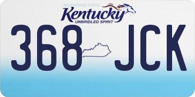 KY license plate 368JCK