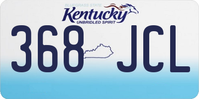 KY license plate 368JCL