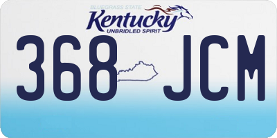 KY license plate 368JCM