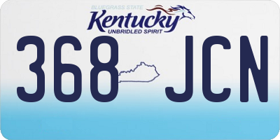 KY license plate 368JCN