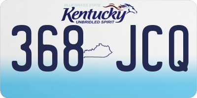 KY license plate 368JCQ
