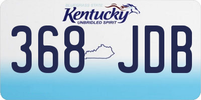 KY license plate 368JDB