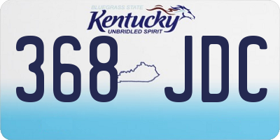 KY license plate 368JDC