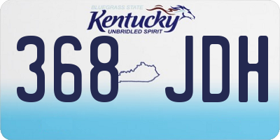 KY license plate 368JDH