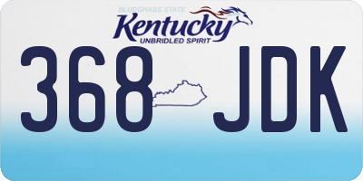 KY license plate 368JDK
