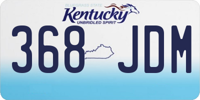 KY license plate 368JDM