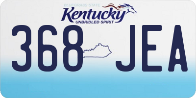 KY license plate 368JEA
