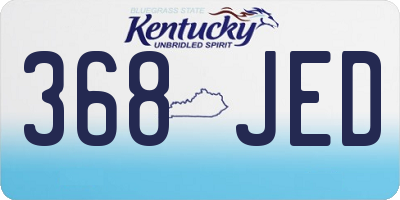 KY license plate 368JED