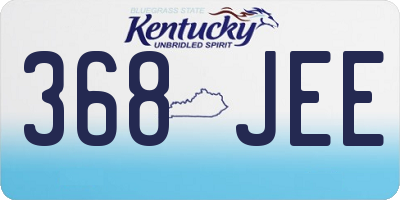 KY license plate 368JEE