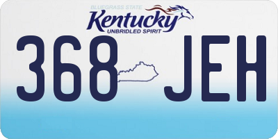 KY license plate 368JEH