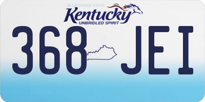 KY license plate 368JEI