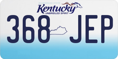 KY license plate 368JEP