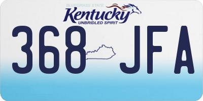 KY license plate 368JFA