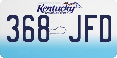 KY license plate 368JFD