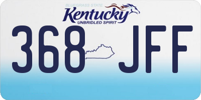 KY license plate 368JFF