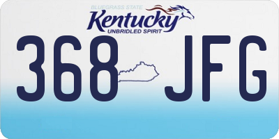 KY license plate 368JFG