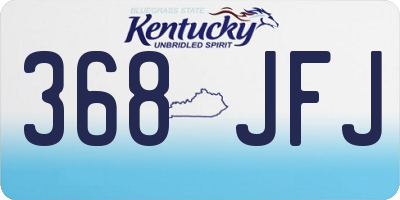 KY license plate 368JFJ