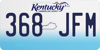 KY license plate 368JFM