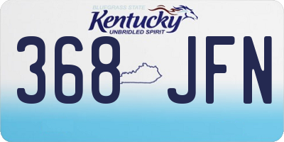KY license plate 368JFN