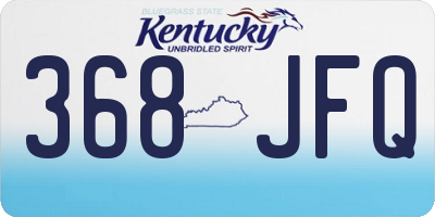 KY license plate 368JFQ