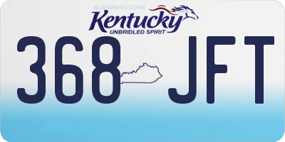 KY license plate 368JFT