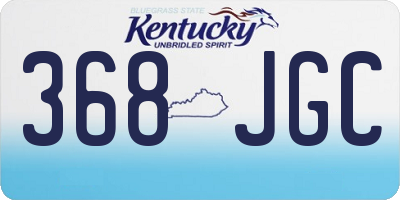 KY license plate 368JGC