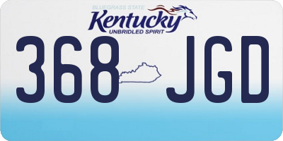 KY license plate 368JGD
