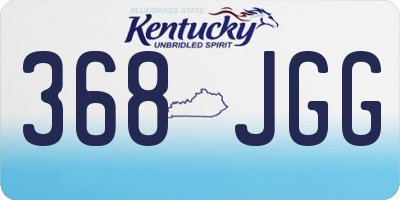 KY license plate 368JGG