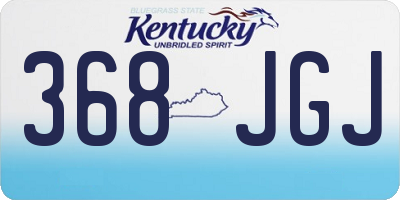 KY license plate 368JGJ