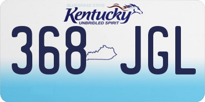 KY license plate 368JGL