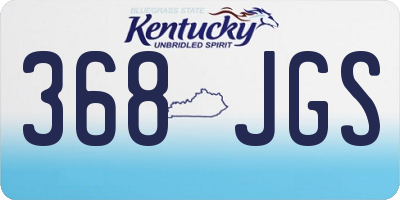 KY license plate 368JGS