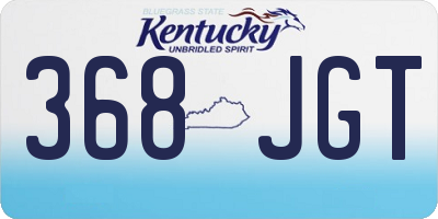 KY license plate 368JGT