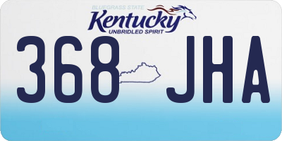 KY license plate 368JHA