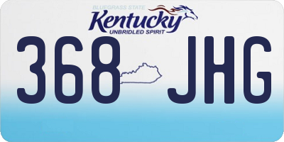 KY license plate 368JHG