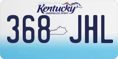 KY license plate 368JHL