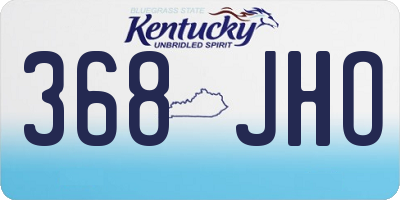 KY license plate 368JHO