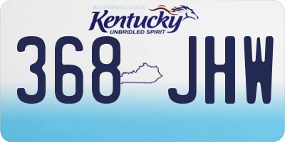 KY license plate 368JHW