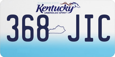 KY license plate 368JIC