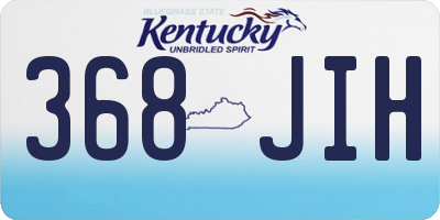 KY license plate 368JIH
