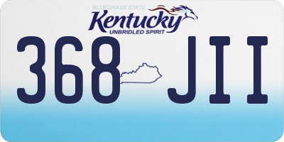 KY license plate 368JII