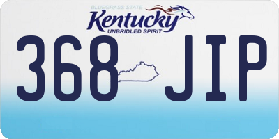 KY license plate 368JIP