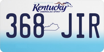 KY license plate 368JIR
