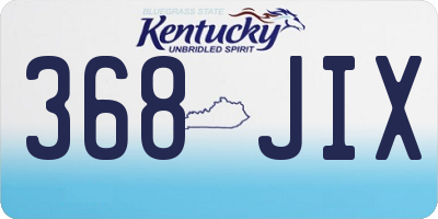 KY license plate 368JIX